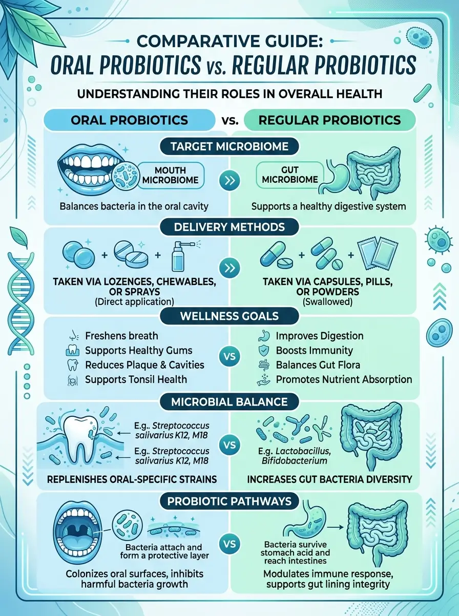 Key Differences: Oral Probiotics vs Regular Probiotics Explained