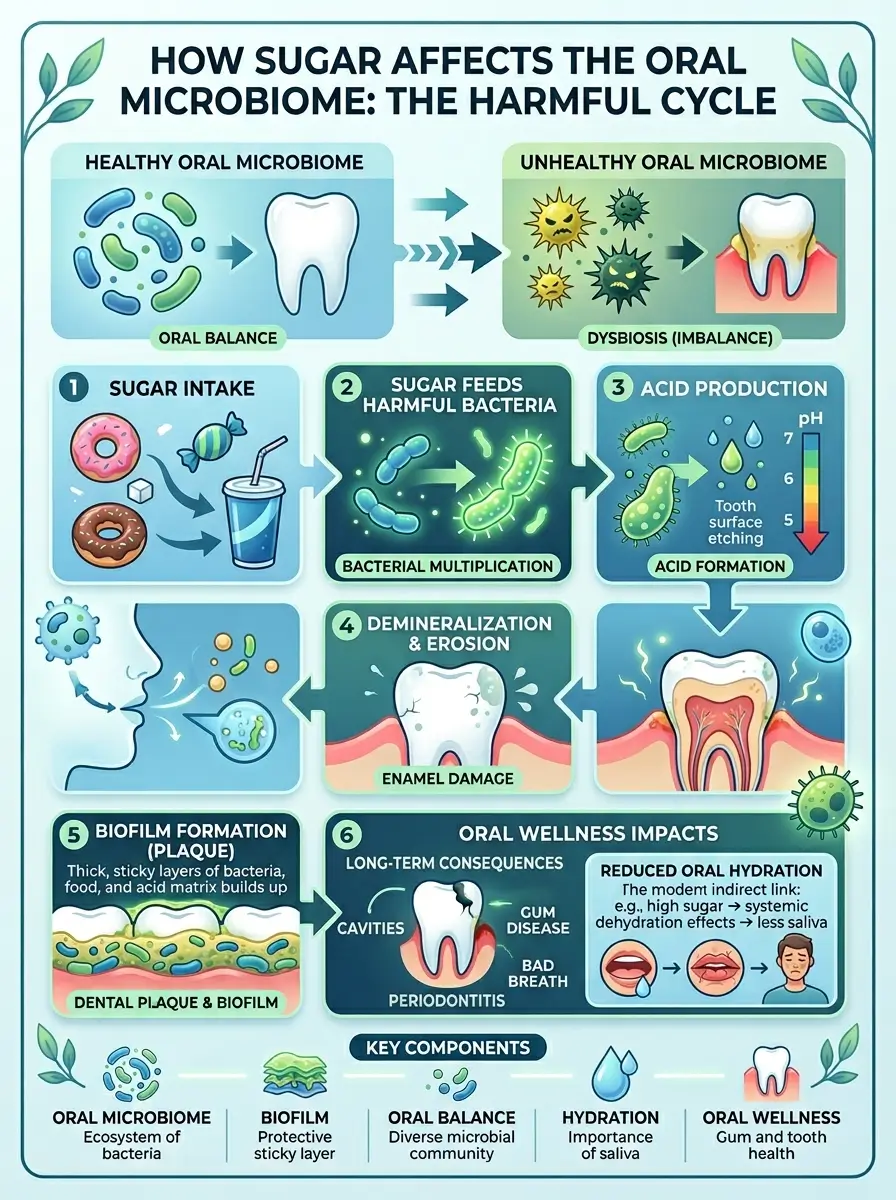 Hidden Effects: How Sugar Affects the Oral Microbiome and Oral Wellness
