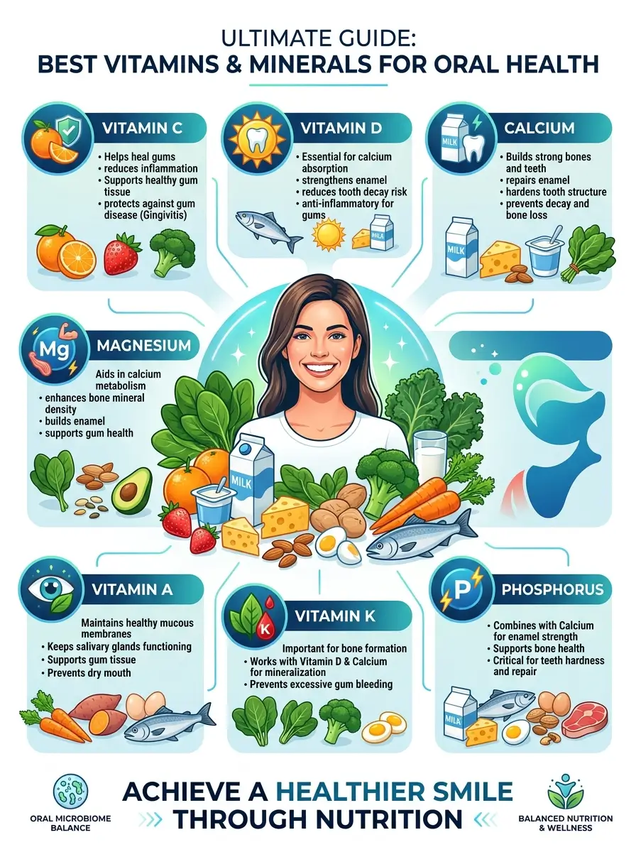Best Vitamins for Oral Health: 7 Important Nutrients for a Healthy Smile