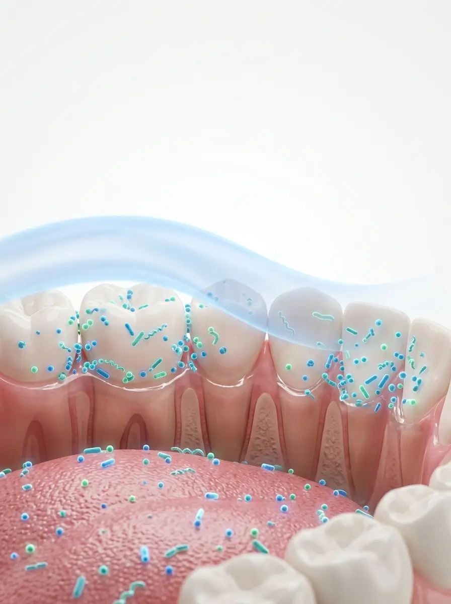 Can Antibiotics Affect the Oral Microbiome: antibiotic pills, medicine bottle, capsules, pharmaceutical packaging, hospital, doctor, dentist chair, disease, blood, cavities, scary bacteria, cartoon, illustration, CGI, watermark, logo, text, infographic, cluttered background, dark lighting, low quality, blurry